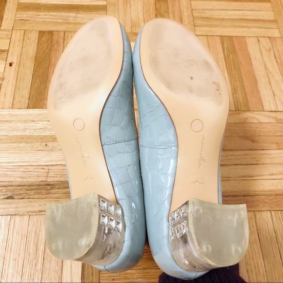 New leather Crystals high heel shoes - Picture 3 of 3